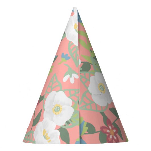 Floral Beauty | Weiße Blume | Jeder Fall Partyhütchen (Rückseite)