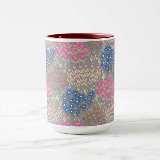 Floral Bed Gray Tasse (Zentrum)
