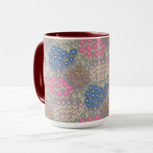 Floral Bed Gray Tasse (Vorderseite Links)