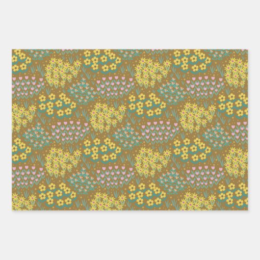 Floral Bed Senard Geschenkpapier Set (Vorderseite)