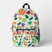 floral bedruckter rucksack (Vorderseite)