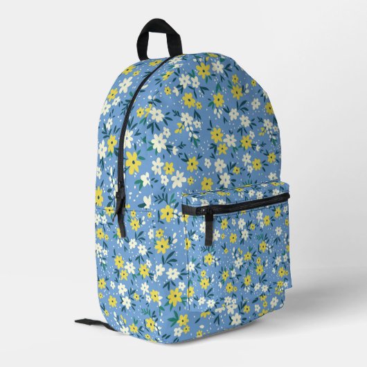 floral bedruckter rucksack (Rückseitige Ecke links)