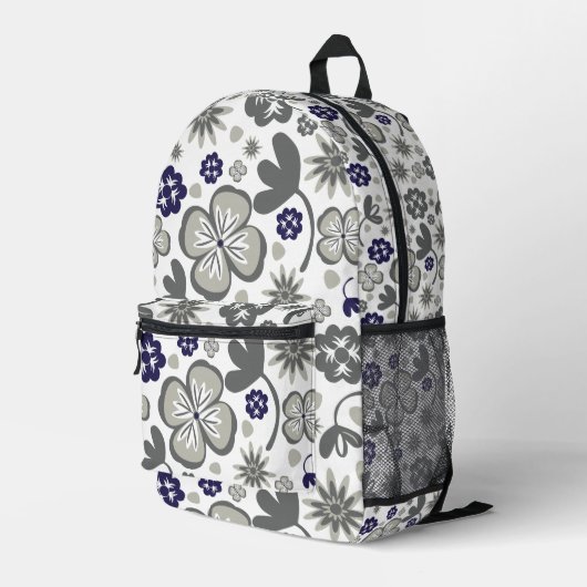 floral bedruckter rucksack (Rückseitige Ecke Rechts)