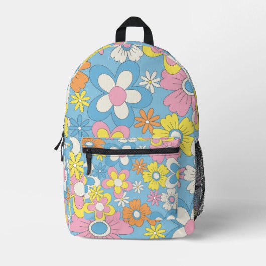 floral bedruckter rucksack (Vorderseite)