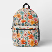 floral bedruckter rucksack (Vorderseite)