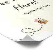 Floral Bee bedankt sich für das hier Zeichen Poster (Ecke)