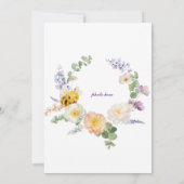 Floral Bee Birth Ankündigung (Rückseite)