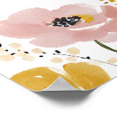 Floral Bee Bridal Shower Welcome Sign Poster (Ecke)