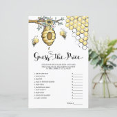 Floral Beehive Honey Bee rät das Preisspiel (Stehend Vorderseite)