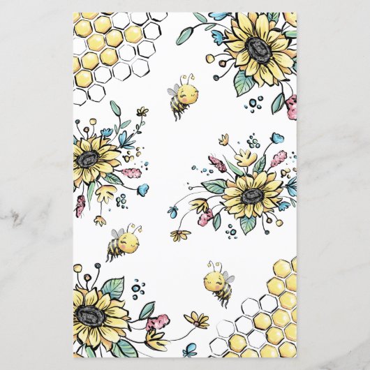 Floral Beehive Honey Bee rät das Preisspiel (Rückseite)