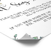 Floral Beehive Honey Sweet Bee Say Baby nicht Poster (Ecke)