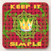 Floral Behielt es einfach Getränkeuntersetzer (Vorderseite)