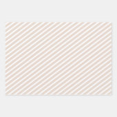 Floral Beige Blush auf weißer Hochzeit Geschenkpapier Set (Vorderseite 3)