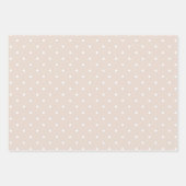 Floral Beige Blush auf weißer Hochzeit Geschenkpapier Set (Vorderseite 2)