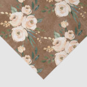Floral Beige Brown Wedding Seidenpapier (Detail)