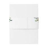 Floral Beige Gold Wedding Einladungsbanderole (Rückseitenbeispiel)