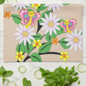 Floral Beige Küche Handtuch (Gefaltet)