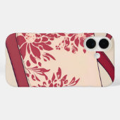 Floral Beige & Red AI art Case-Mate iPhone Hülle (Rückseite (Horizontal))