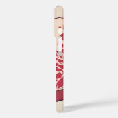 Floral Beige & Red AI art Case-Mate iPhone Hülle (Rückseite / Links)