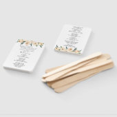 Floral Beige Wedding Program Fächer (Non-assembled)