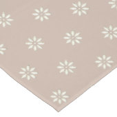 Floral Beige & weiße Tabletten Tischdecke (Schrägansicht)