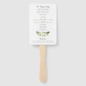 Floral Beige Weiße Vegetation Elegantes Elfenbeinf Fächer (Rückseite)