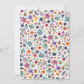 Floral Beige Wildblume Hochzeit Probe Dinner Einladung (Rückseite)