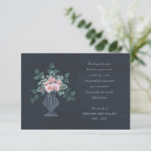 Floral Beileid Danke Karte (Stehend Vorderseite)