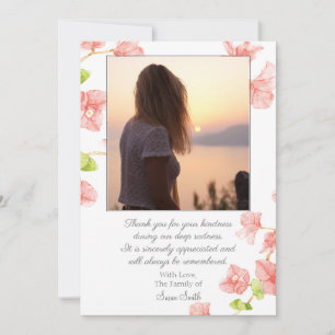 Floral Bereavement Beerdigung Danke Karte