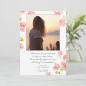 Floral Bereavement Beerdigung Danke Karte (Stehend Vorderseite)