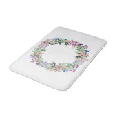 Floral Berries Wreath Badematte (Schrägansicht)