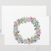 Floral Berries Wreath Briefpapier (Vorne/Hinten)