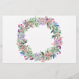 Floral Berries Wreath Briefpapier