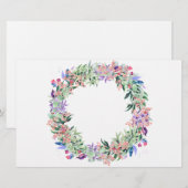 Floral Berries Wreath Briefpapier (Vorne/Hinten)