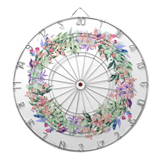 Floral Berries Wreath Dartscheibe (vorne)
