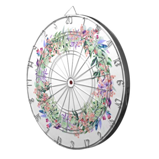 Floral Berries Wreath Dartscheibe (Vorderseite rechts)