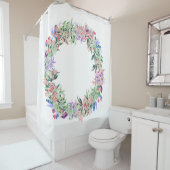 Floral Berries Wreath Duschvorhang (Beispiel)