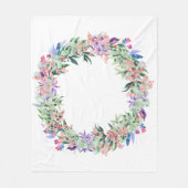 Floral Berries Wreath Fleecedecke (Vorderseite)