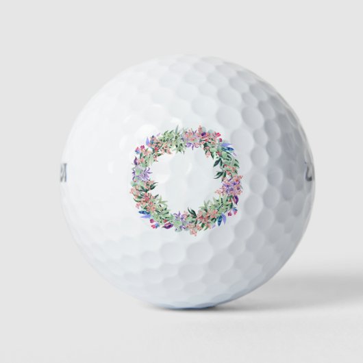 Floral Berries Wreath Golfball (Vorderseite)