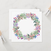 Floral Berries Wreath Karte (Vorderseite/Rückseite Beispiel)