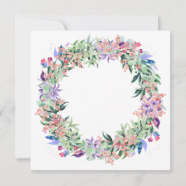 Floral Berries Wreath Karte