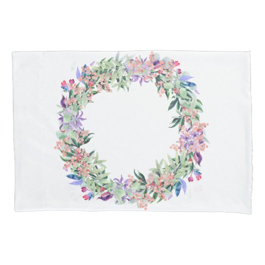 Floral Berries Wreath Kissenbezug (Vorderseite)