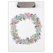 Floral Berries Wreath Klemmbrett (Vorderseite)