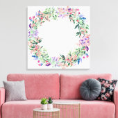 Floral Berries Wreath Leinwanddruck (Insitu (Wohnzimmer))