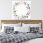 Floral Berries Wreath Leinwanddruck (Insitu (Schlafzimmer))