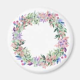 Floral Berries Wreath Magnet