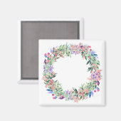 Floral Berries Wreath Magnet (Vorderseite/Rückseite)
