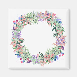 Floral Berries Wreath Magnet