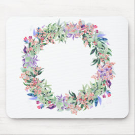 Floral Berries Wreath Mousepad