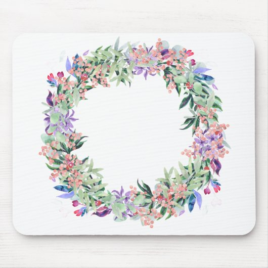 Floral Berries Wreath Mousepad (Vorne)